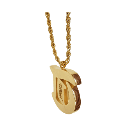 18k gold plated stainless steel custom engraved logo jewellery wholesale personalized thick logo pendant necklace rope chain bulk